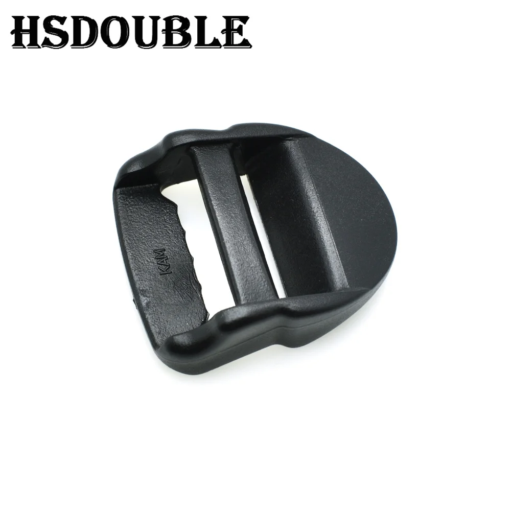 10 Pcs/Pack Ladder Lock Slider Plastic Buckles Backpack Straps Black Webbing 15-38mm