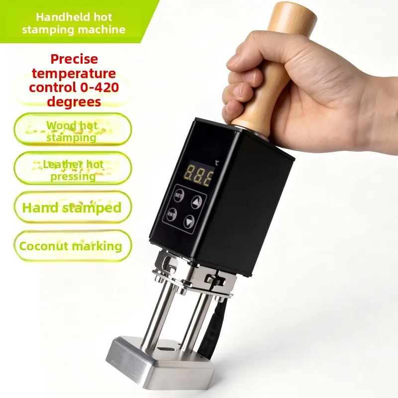 Hot Stamping Machine Printing Equipment, Handheld Hot Stamp, Copper Mold Custom Leather Wood Coconut Cake Logo Hot Press Machine