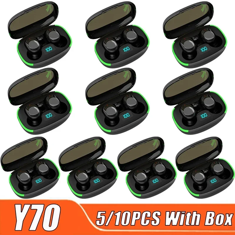 Y70 Bluetooth Earphones Smart Headphones Wireless Charging Headset Mini Earbuds Display Sport Suit Bluetooth Watch Phone PK M25