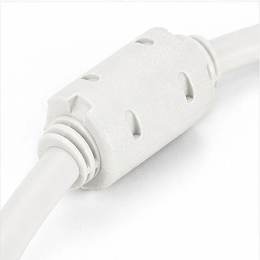 2pcs VGA Splitter Cable with Dual Magnetic Rings, Thickened ABS Jacket & Copper Wire for Stable Dual Monitor Setup