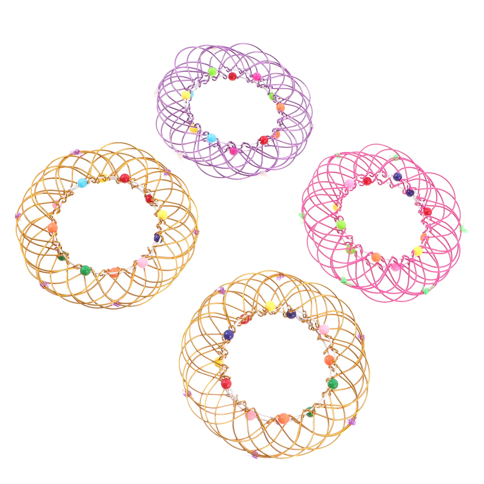 4Pcs Basket Variety Sphere Ring 36 Forms Flexible Mental Exercise Portable Anxiety Relief