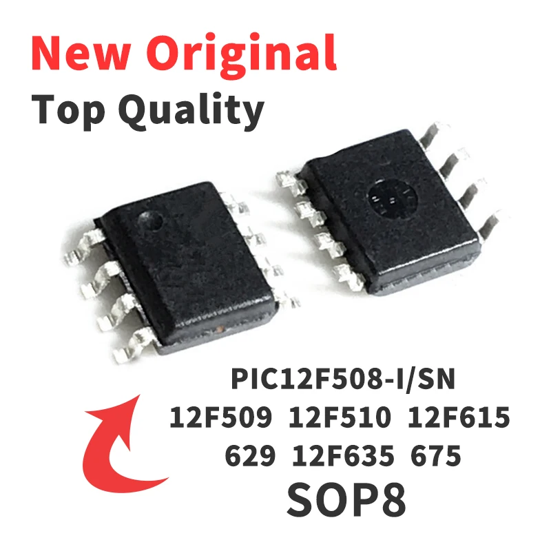 1 Piece PIC12F508 PIC12F509 PIC12F510 PIC12F615 PIC12F629 PIC12F635 PIC12F675 -I/SN SOP8 Chip IC