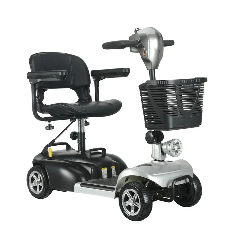 

Hot Sale Foldable Lightweight 4 Wheels Electric Mobility Scooter Electromagnetic Brake for Elderly Scooter For Seniors