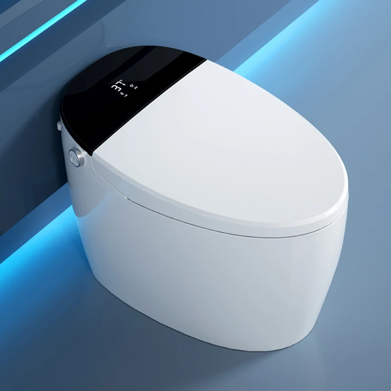 

Modern Automatic Intelligent Smart Toilet with ABS Slowing Close Seat Cover Floor Mounted Bathroom Sanitary Application