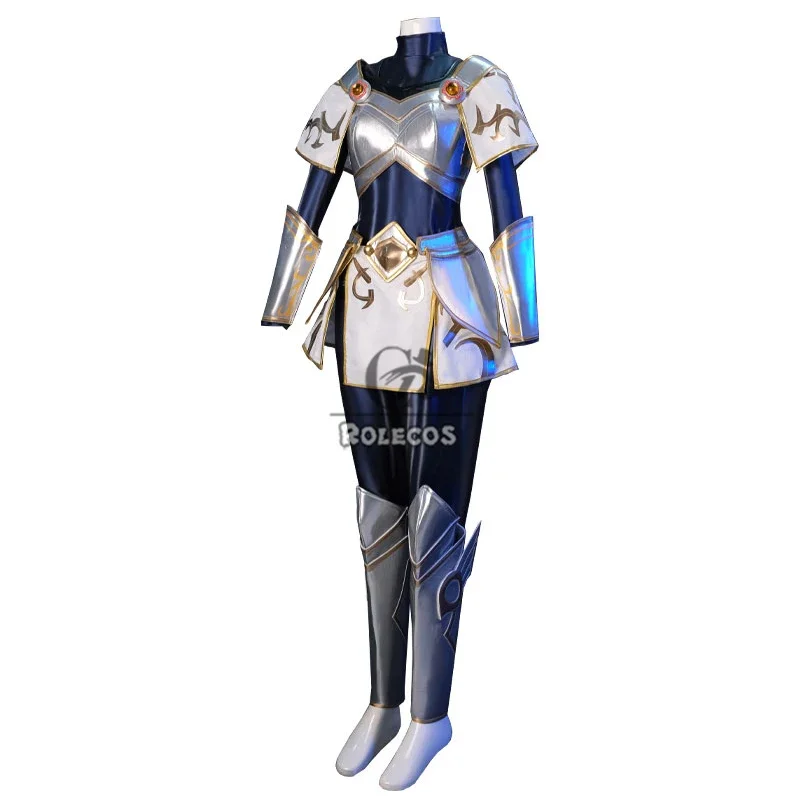Cosplayrolecos a senhora da luminosidade lux cosplay traje luxanna coroa guarda halloween lux traje feminino uniforme conjunto completo outfi
