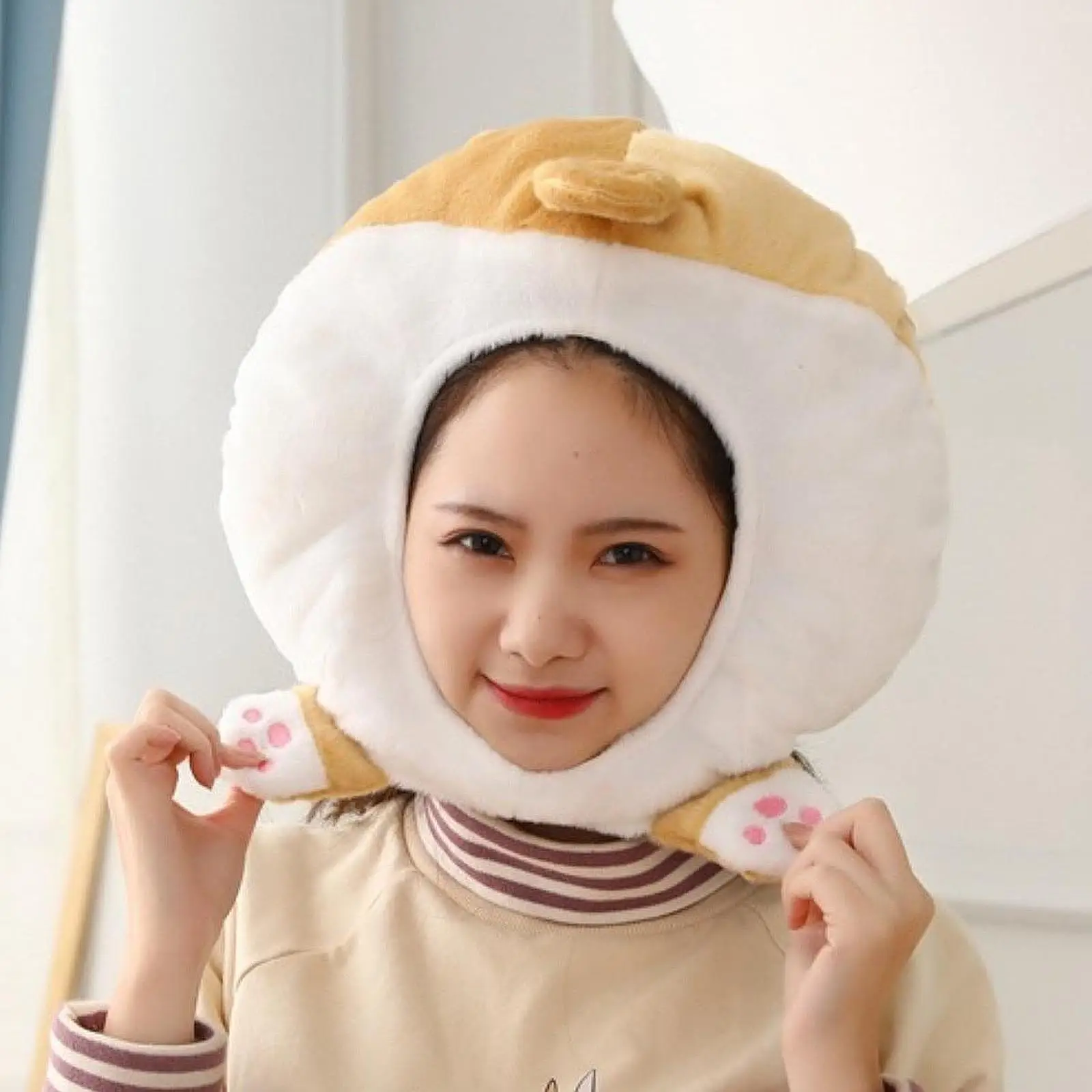 

Cute Plush Hat Corgi Butt Hat Head Lovely Cartoon Selfie Hat Party Hat