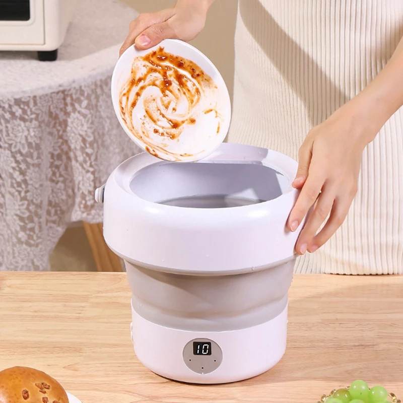 EU PLUG,Folding Dishwasher Household Small Mini Turbo Dishwasher Fruit And Vegetable Cleaner MINI Dishwasher