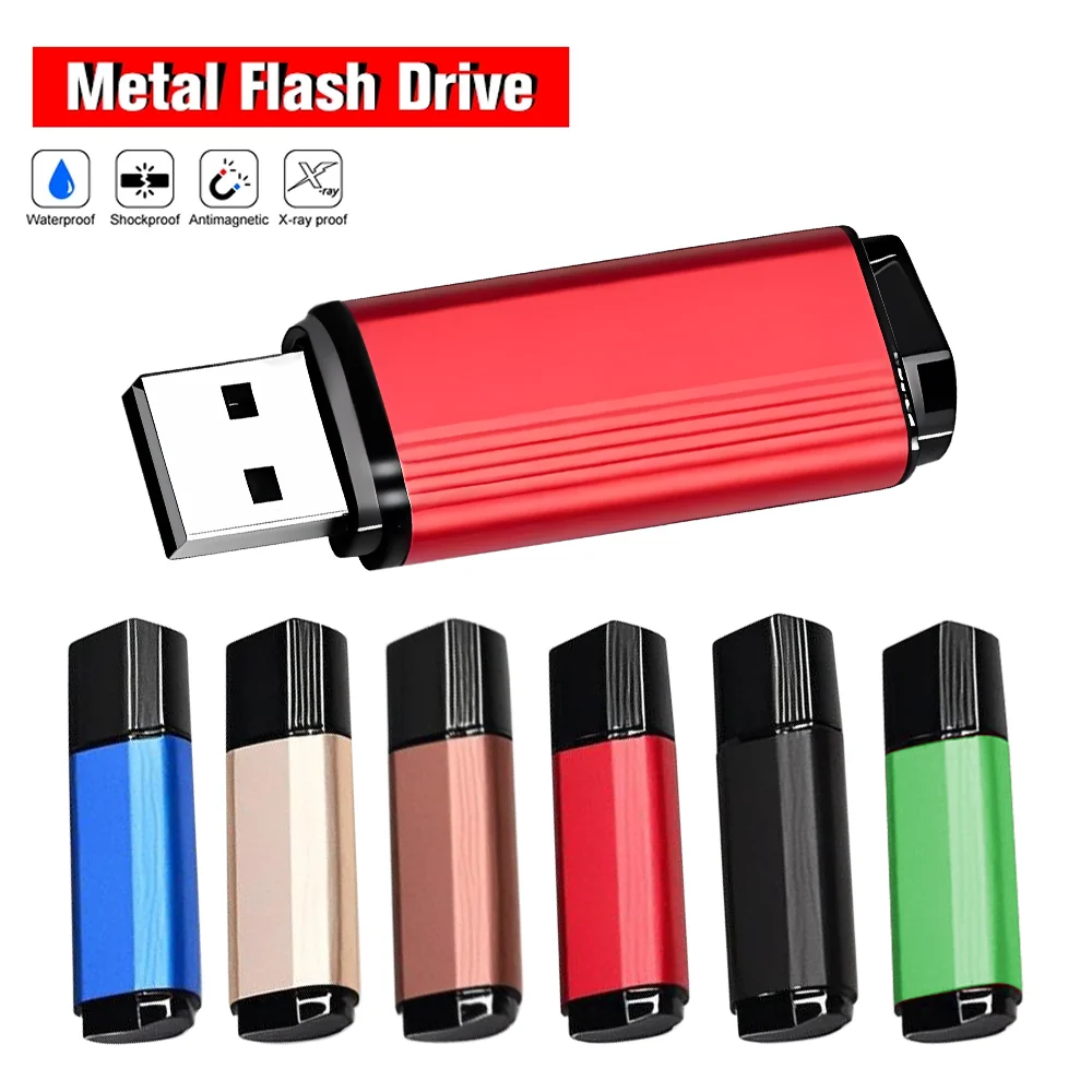 

Синие металлические флэш-накопители USB 128 ГБ, 100% реальная емкость, 64 ГБ, бесплатный брелок, ручка, 32 ГБ, 16 ГБ, бизнес-подарок