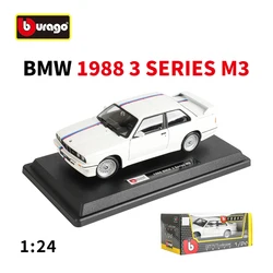 Bburago 1:24 BMW M3 (E30) 1988, statische Druckgussfahrzeuge, Sammlerstück, Modellauto, Spielzeug