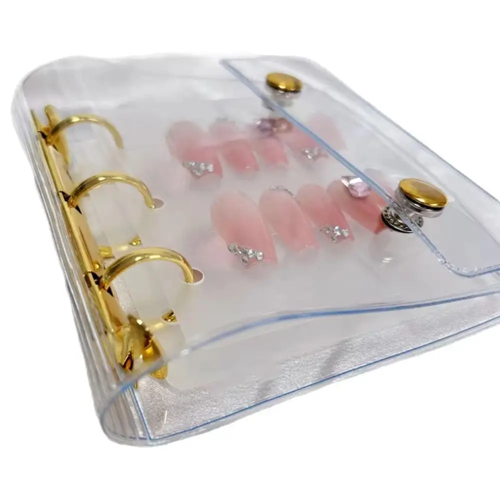 Hot Transparent Nail Art Piece Storage Book Convenient Wear-resistant Nail Tips Exhibition Photo Album Solid Showing Shelf DIY