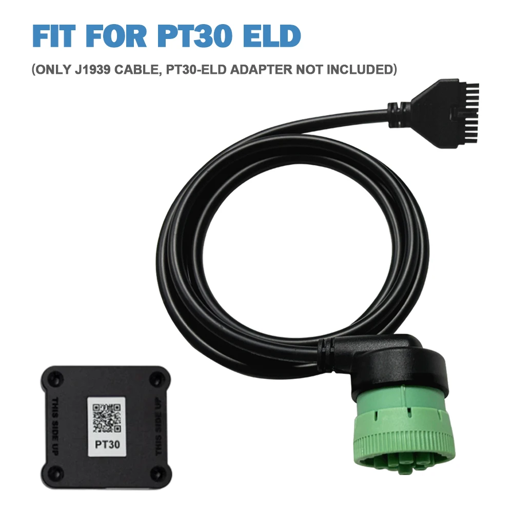 J1939 Replacement Cable For LOGBOOK PT30 HOS ELD, Compliant ECM w/DOT, Trailer Diagnostic Cable for Freighliner & Kenworth 9PIN