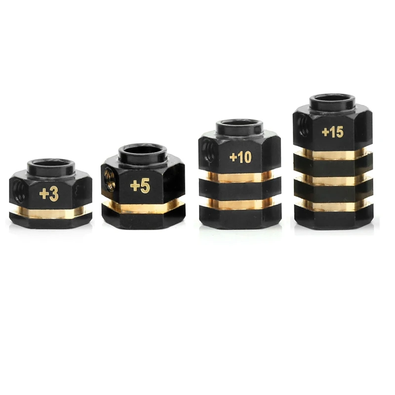 4Pcs Brass Counterweight 12Mm Wheel Hex Hubs Extended Adapter For Traxxas TRX4 TRX6 1/10 RC Car Parts