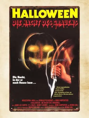Wanddekoration, Horror- und Science-Fiction-Filmposter, Metall-Blechschild aus Aluminium
