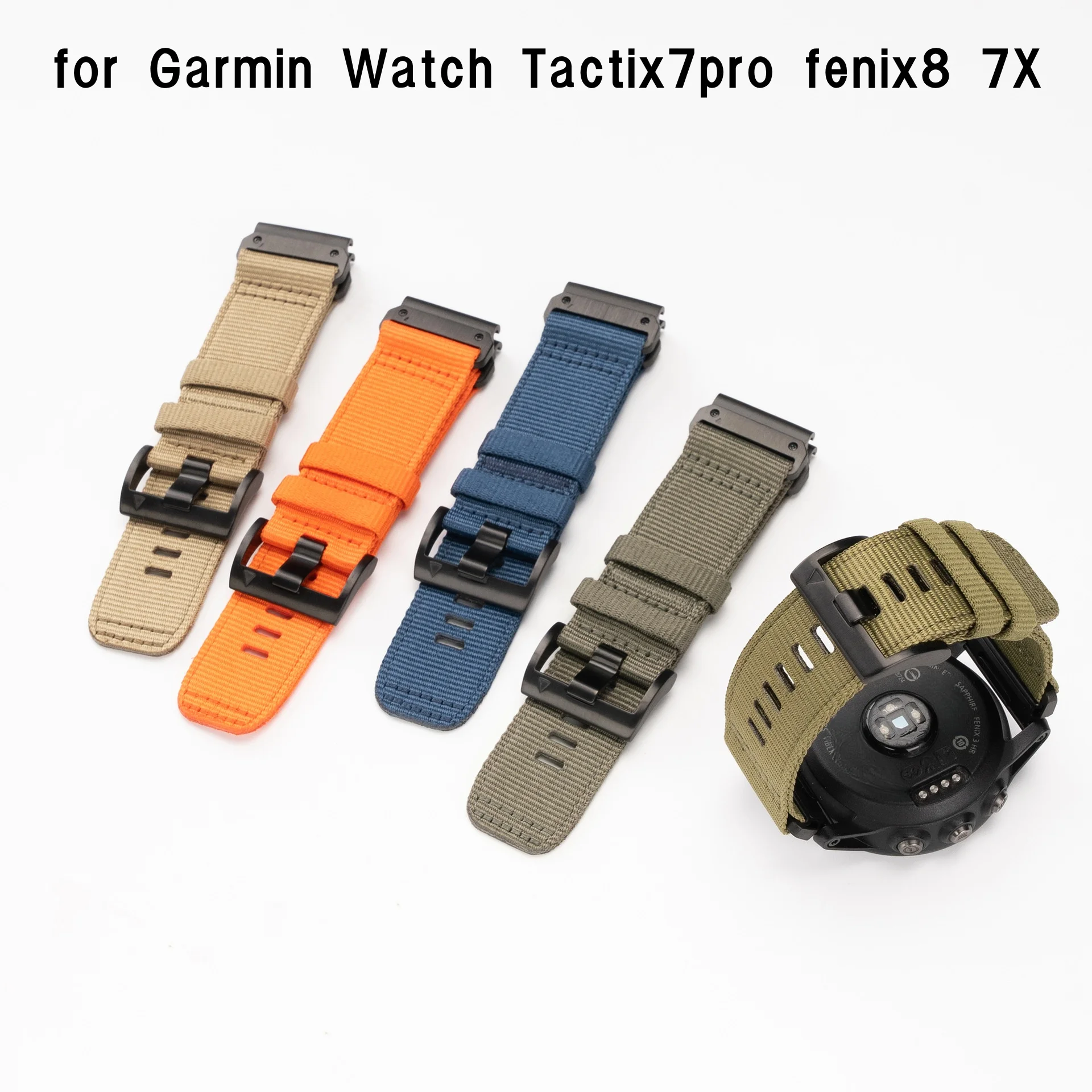 

20 мм 22 мм 26 мм быстросъемный нейлоновый тканый ремешок для часов Garmin Tactix 8 Tactix7pro Fenix 8 7X Fenix 6 спортивный ремешок для часов