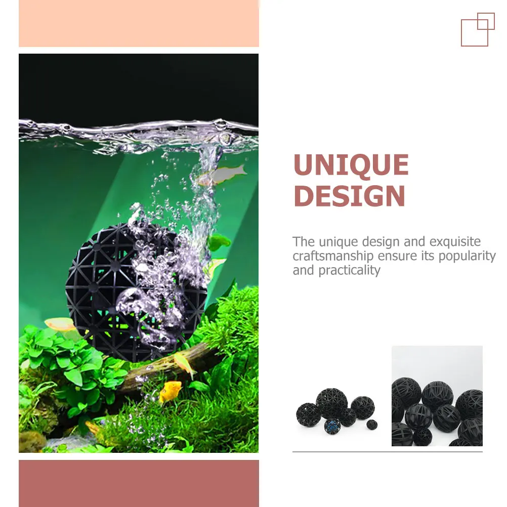 

100pcs Aquarium Filter Balls Reusable Fish Tank Bio Balls Compact Professional Filter Media For Small Tank Daily Use With Bio