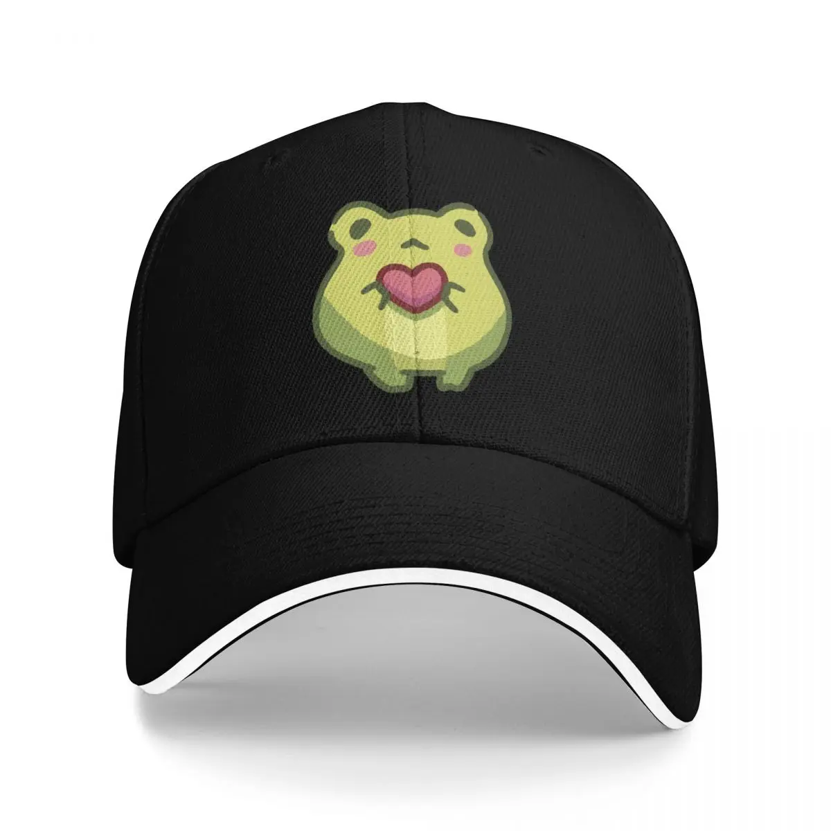

Cute frog with heart Baseball Cap Horse Hat Designer Uv Protection Solar Luxury man cap Women's s 2025 Men's