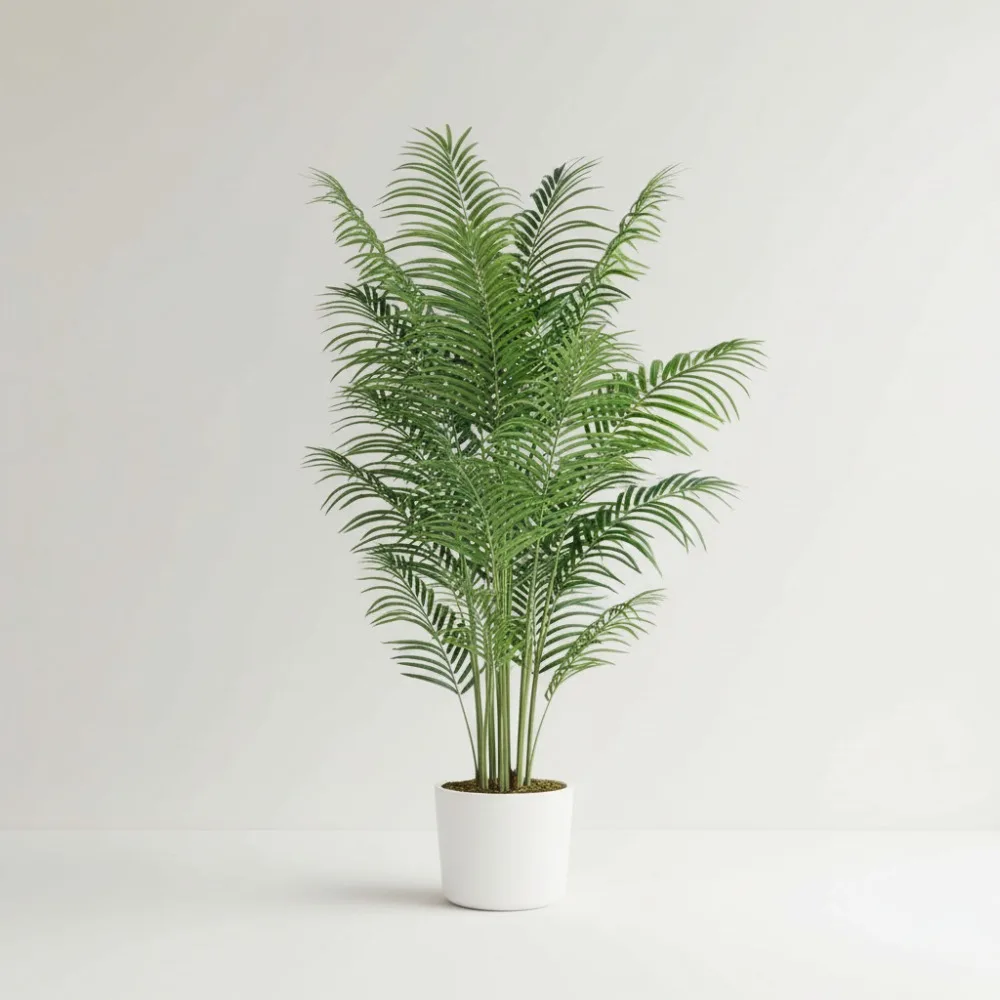

6-футовое искусственное пальма для внутреннего декора с дизайном настоящей коры Искусственное тропическое растение для домашнего офиса