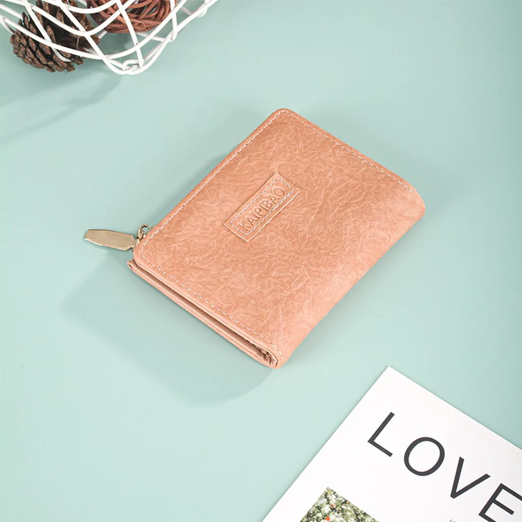 Document Holder Foldable Women'S Short Wallet Card Holder Casual Multi-Card Slot Purse For Daily Carry Students Student Daily