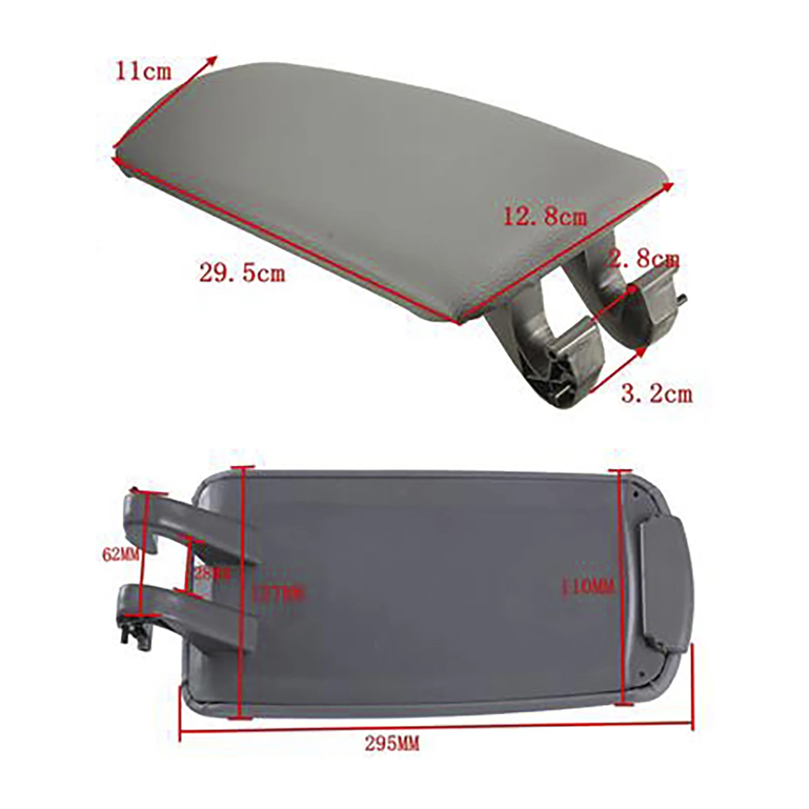 Mittelkonsolendeckel mit Armlehne aus Leder für Audi A4 B6 B7 2001–2008 8E0864245E – Detail 4