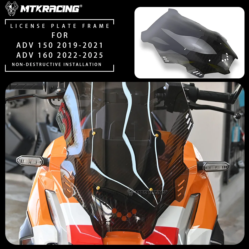 

For HONDA ADV 150 2019-2021 /ADV 160 2022-2025 Motorcycle Front Windscreen Windshield Wind Screen Fairing Wind Deflector