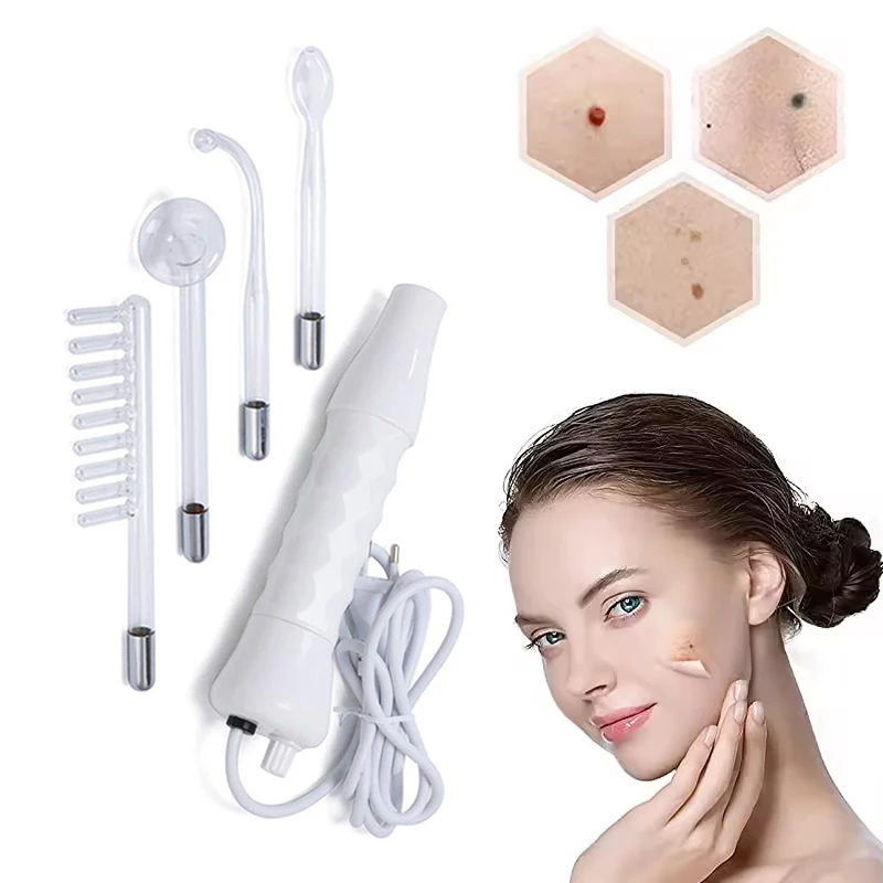 Machine professionnelle portative portative de thérapie de peau baguette traitement de l'acné à haute fréquence ascenseur du visage ciblé pour les soins de la peau du visage