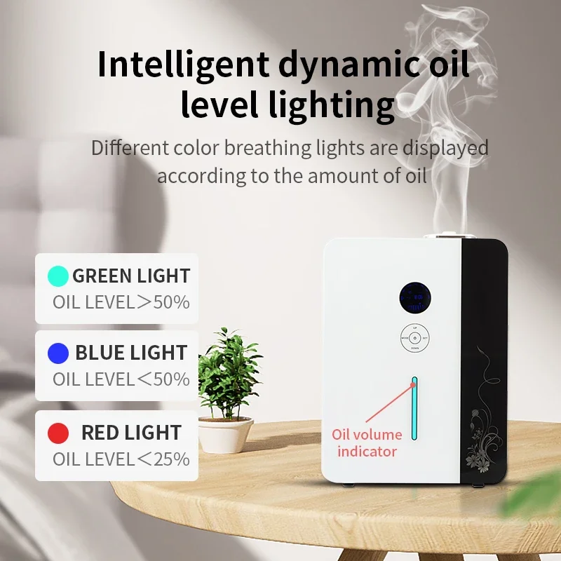 8000m³ Metal Electric Aroma Diffuser 1200ML Capacity Essential Oil Diffuser Commercial Perfume Air Freshener WIFI Home Fragrance