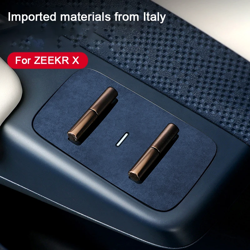 

For ZEEKR X Super Suede Glass Switch Window Lift Panel Trim Sticker Decorative Protection Stickers Auto Interior Car Accessories