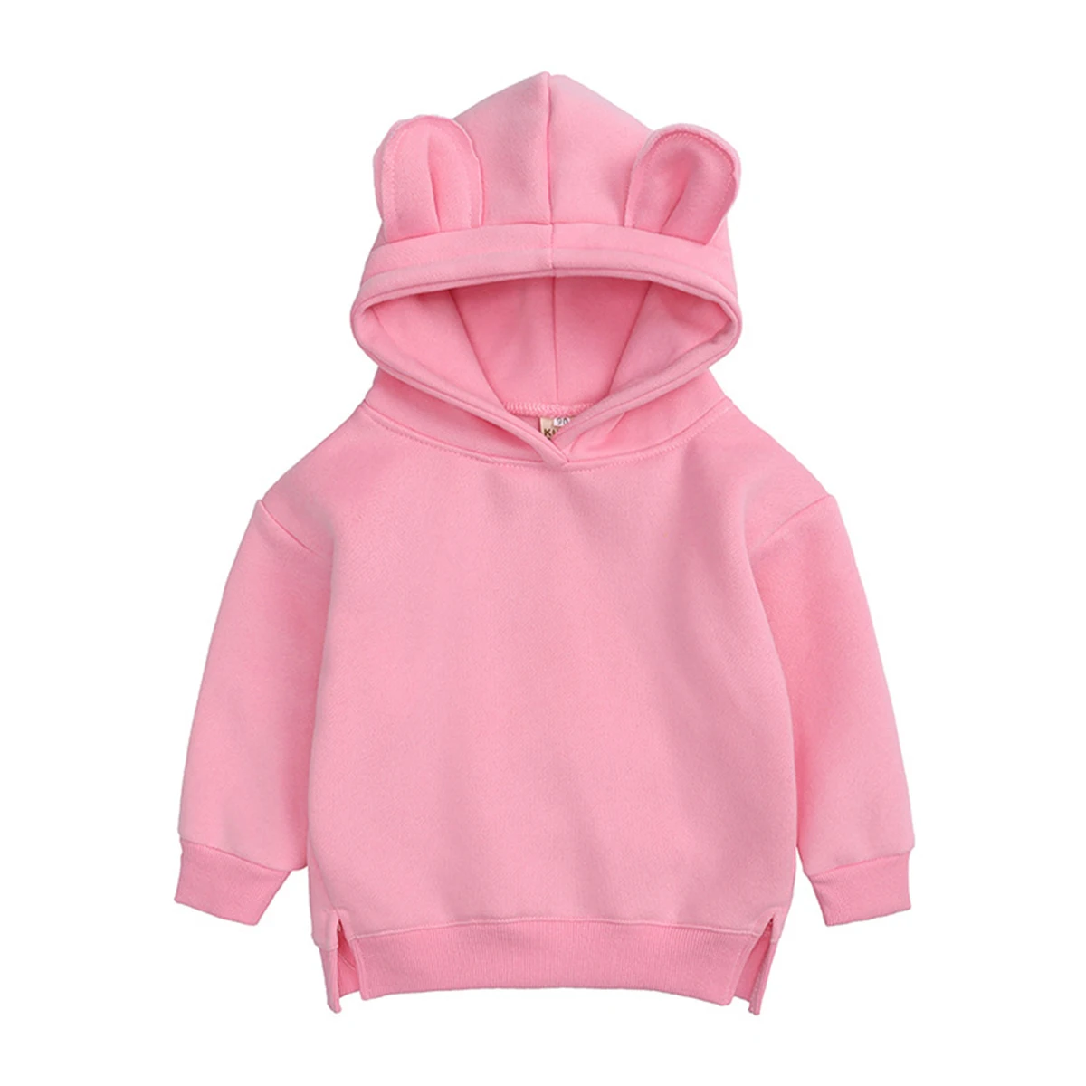 OVTRB Kids Cotton Pullover Fleece Hoodie Sweatshirt Toddler Cute Ears Long Sleeve Hooded Tops Boys Girls Children Autumn Clothes