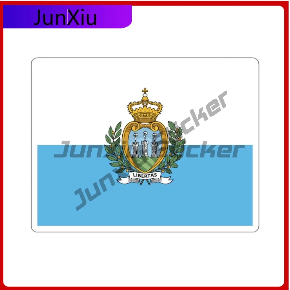 

San Marino Flag Travel Stickers Decorative Decals Accessories Luggage Kayak Suv Motorcycle Bumper Scrapbooking Supplies Laptop