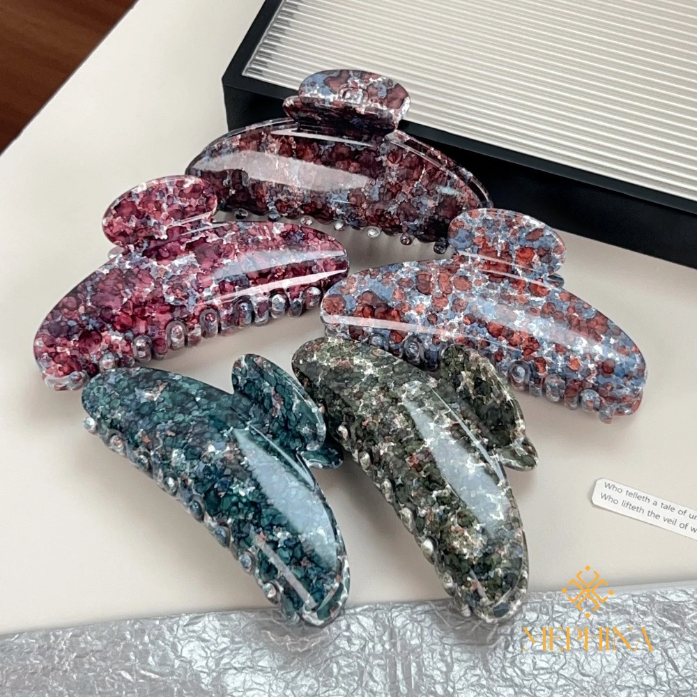 MEPHINA Starry Hair Claw Clips Elegant Hair Claws Marbling Hair Claw Versatile Hair Clip Classy Hair Claws Accessories for Women