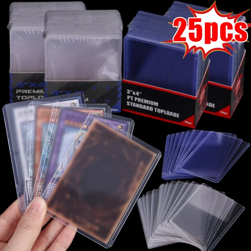 Clear Card Sleeves PVC 35PT Hard Photoes Cards Storage Outer Protector Transparent Idol Photo Game Card Holders Cover Top Loader