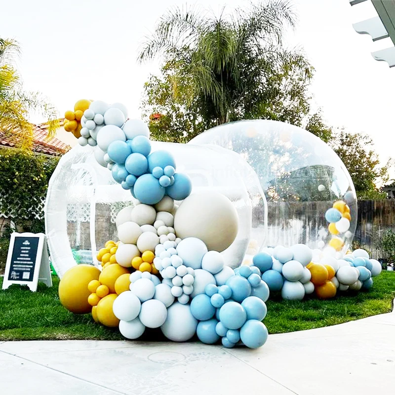 Hotel Outdoor Garden Inflatable Blackout Bubble House Tent Luxury Transparent Igloo Dome Tarp 10Ft With Balloon