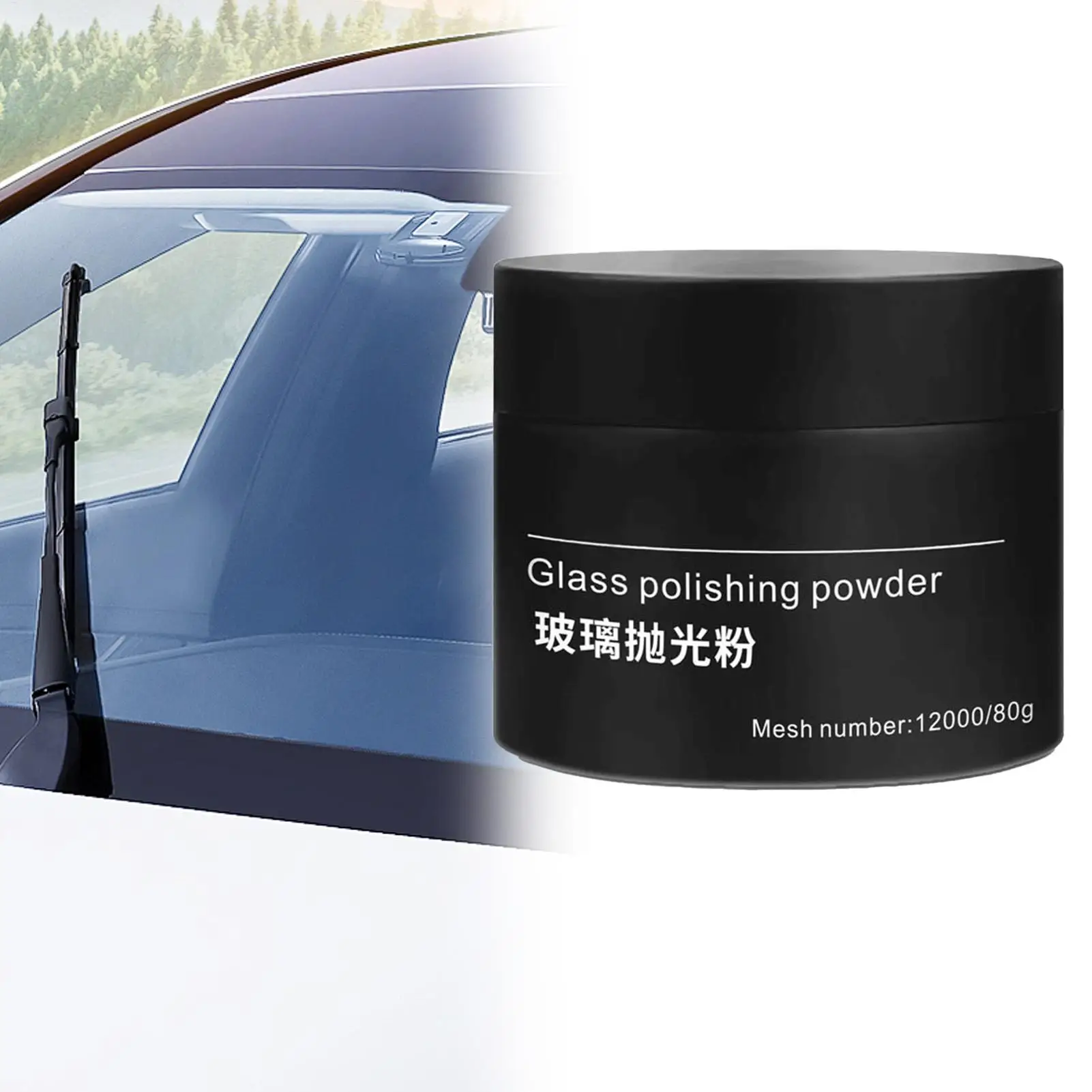1pc Glass Polishs Scratch Remover 80g Automotive Glass Polishing Powder Car Window Scratches Removal Oil Film Powder For Trucks