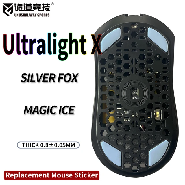 UnusualWaySports Mouse Feet Skates Foot Finalmouse UltralightX ULX Cambered  Surface PTFE Anti Collapse Ice Fox - AliExpress 7