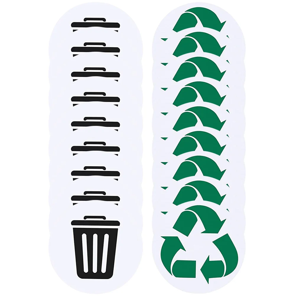 

Water Proof Classification Stickers Garbage Cans Trash Recycling Pvc Recycle Bin Sign