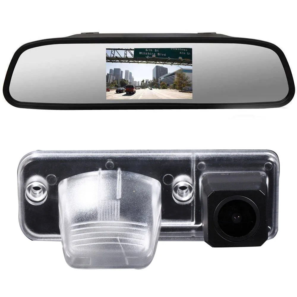 

Navinio HD 1280*720 Pixels 1000TV line car reverse camera +4.3"Mirror For VW T4 Multivan Transporter Caravelle Business