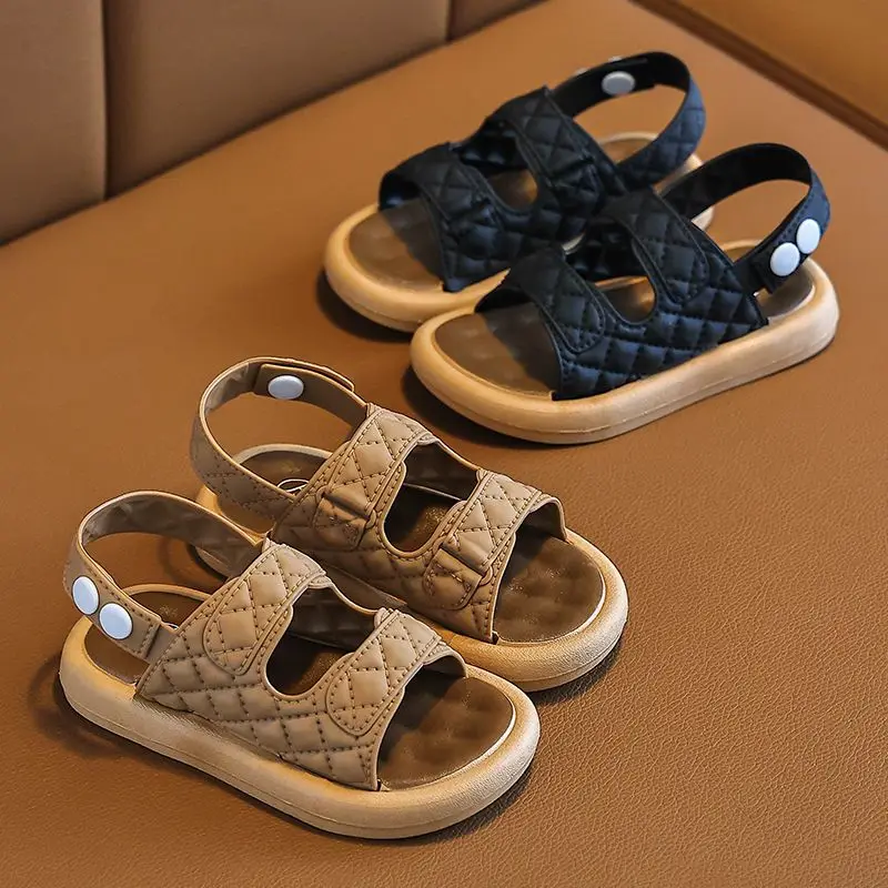 

New Summer Concise Trend Flat Sandals For Girls Boys Aged 2-8 Children Slippers Non-slip Outdoors Seabeach Flip Flops Kids Shoes