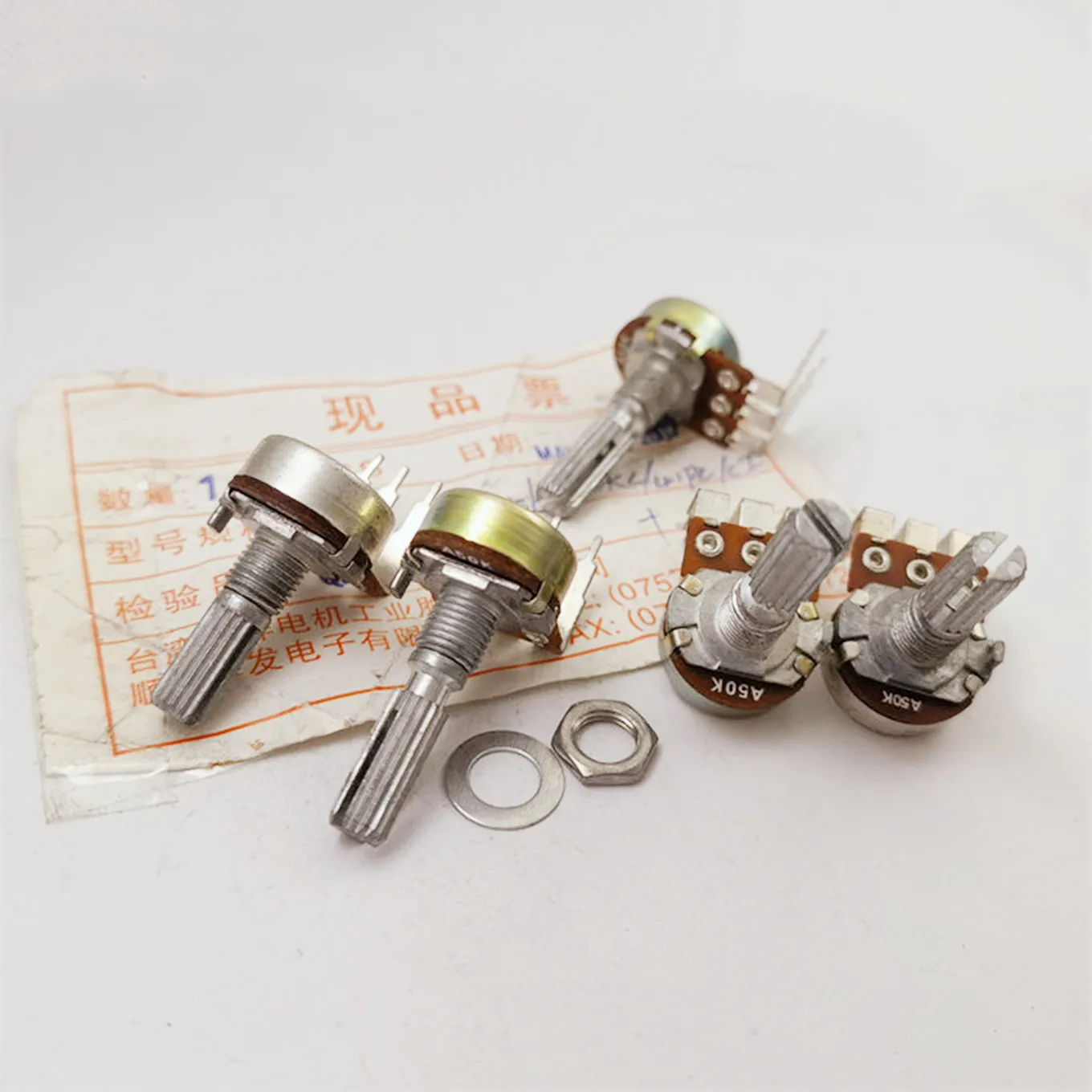 Original New 100% 148 Type Single Potentiometer A50K With Step 41-Point Large Bent Foot Handle Length 20MM 25MM (SWITCH)