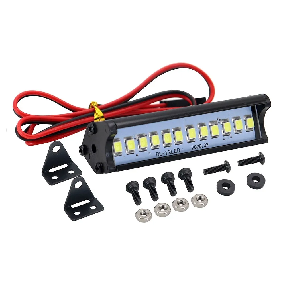 Rc Car Roof Led Light Bar Light 53-149mm proiettore per 1/10 Trxxas Trx4 Defender Trx6 G63 Axial Scx10 D90 Rgt Yikon Crawler