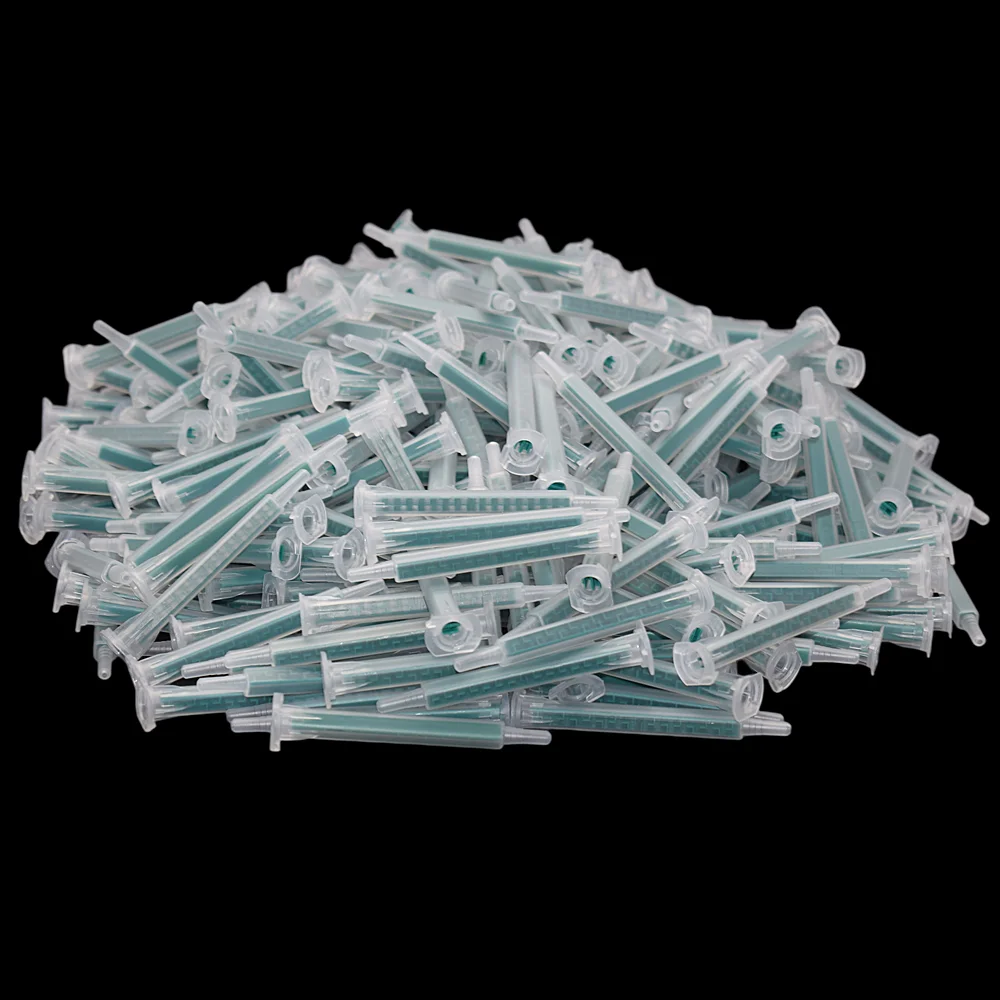 500pcs AB Glues Mixing Nozzles Tube 83mm Plastic Mixer Static Mixing Nozzles Set for 50ml 1:1 Dual Cartridge Epoxies Adhesives