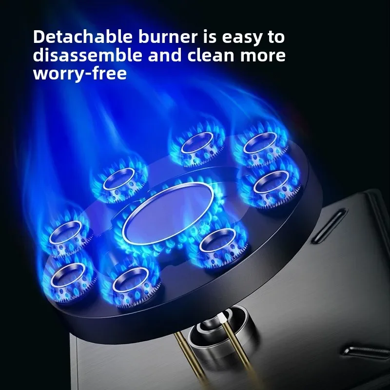Gas stove household three-eye gas stove natural double stove embedded liquefied gas three-head head