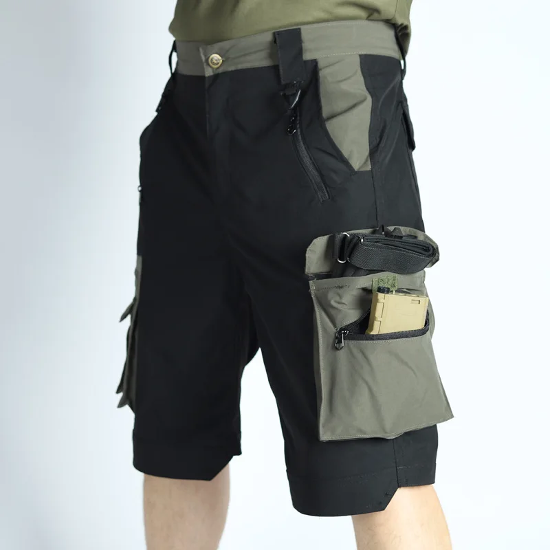 Imagen 4: Pantalones cortos de verano para hombre, pantalones cortos de secado rápido, pantalones cortos informales para trabajo y senderismo, ligeros, con múltiples bolsillos para pesca táctica y Camping