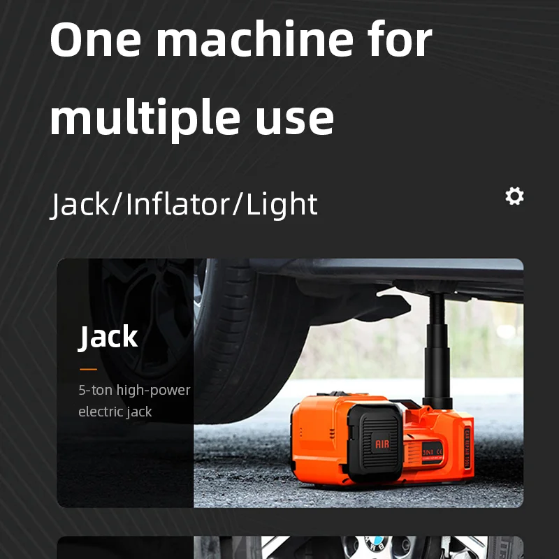 رافعة هيدروليكية كهربائية 12 فولت، الطرق الوعرة ثلاثة في واحد، طقم تغيير الإطارات في حالات الطوارئ، نظام أدوات رفع السيارة #3