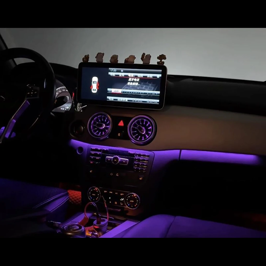 Ambient Light Kit For Mercedes-Benz GLK 2008-2013 X204  Interior LED 64 Color Symphony Dynamic Atmosphere Lamp APP Control Tunin