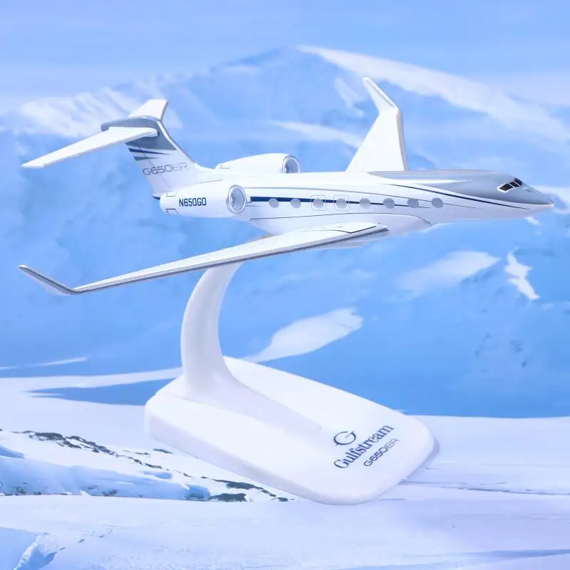 High-Quality 1PCS Gulfstream G650 Scale Aircraft Model; 1/200 Diecast G650ER Plane Replica