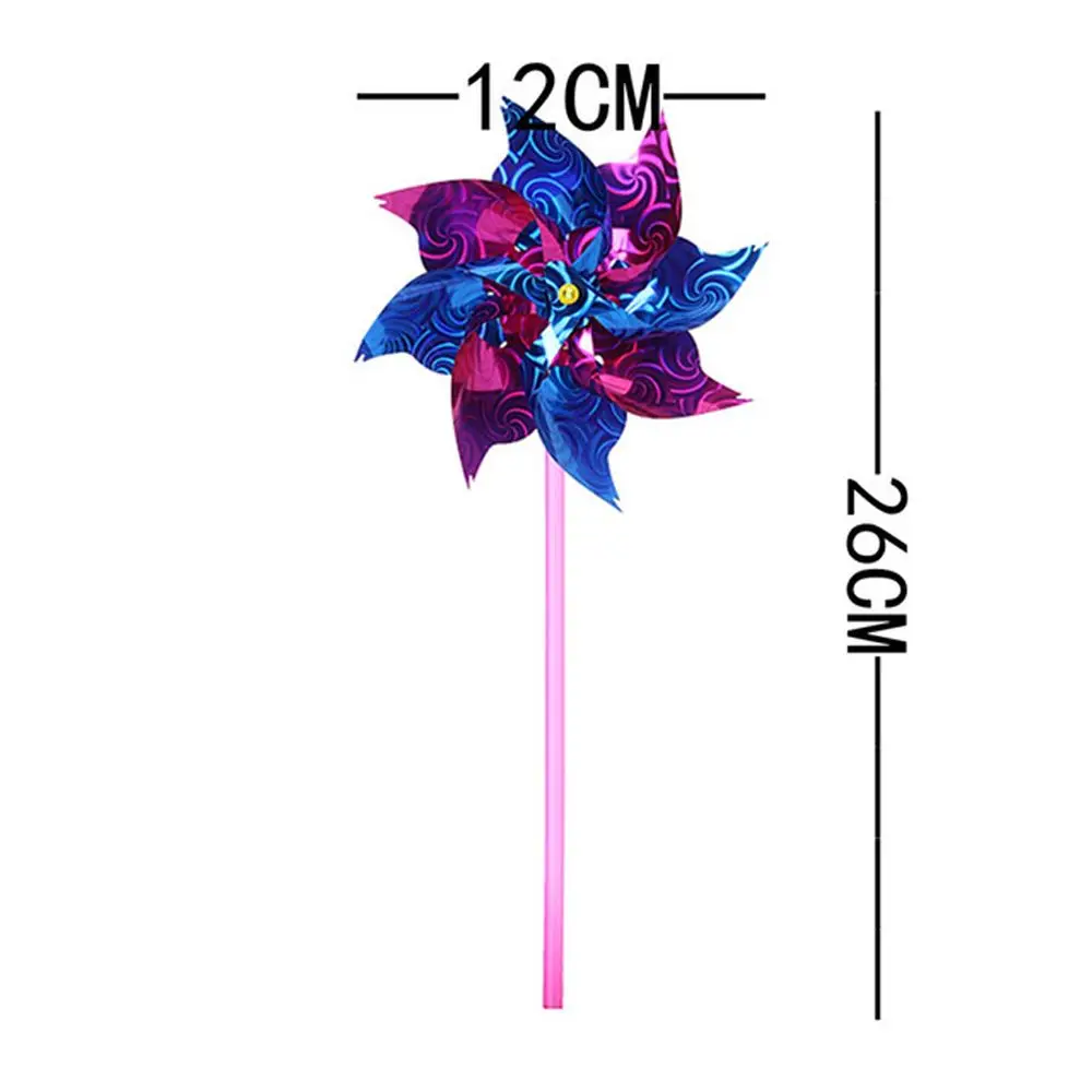 Brinquedo de plástico moinho de vento jardim quintal decoração colorida flor vento redemoinho girador catavento moinho de vento brinquedo plástico fino moinho de vento