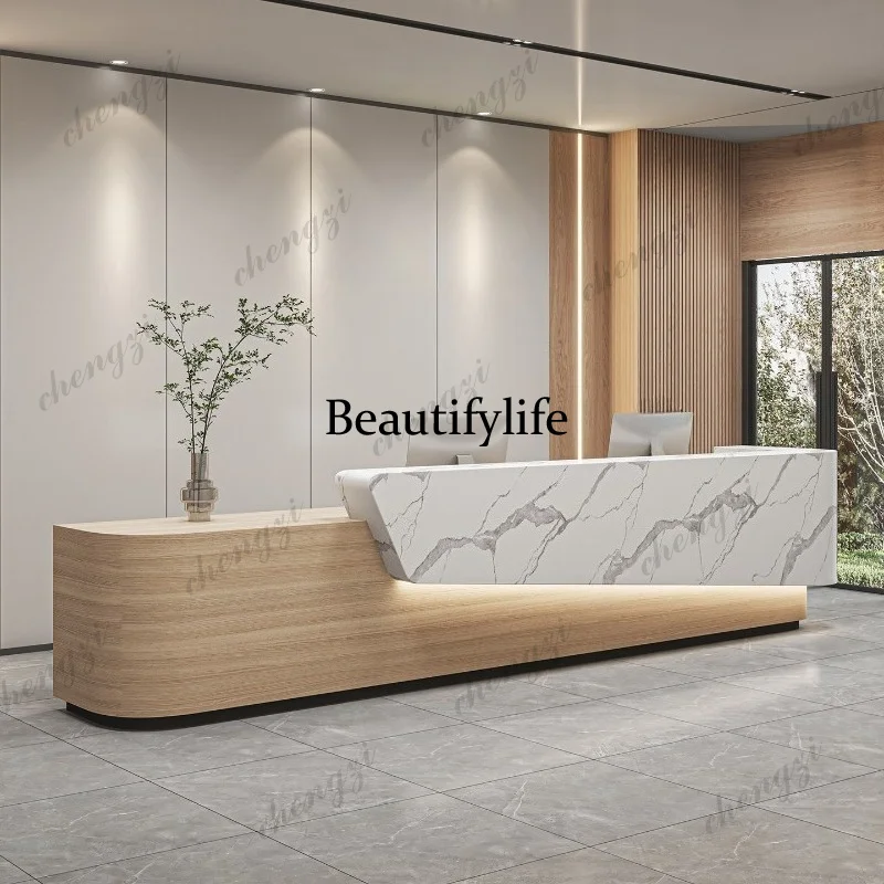 

PPP Simple Aesthetic Reception Desks Modern Beauty Luxury Design Reception Desks Company Unique Mostrador Commercial Furniture