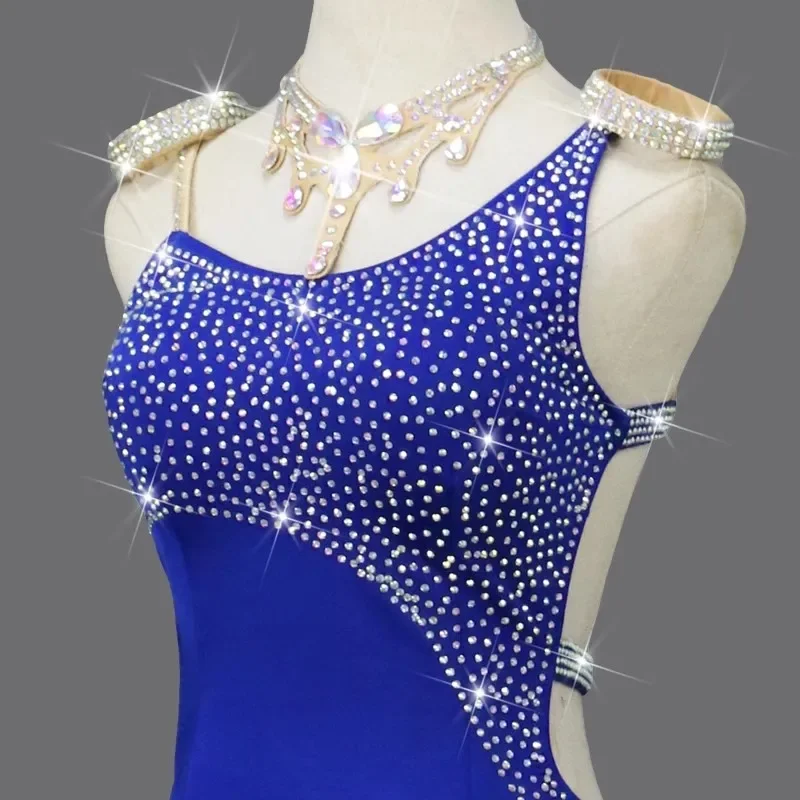 Ropa de competición de baile latino profesional para mujer, vestido de borla de fiesta de salón, ropa de práctica, traje de graduación, línea de damas, nuevo