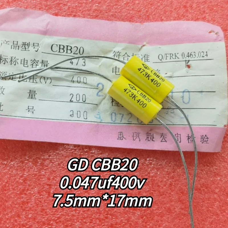 10 шт. осевая емкость CBB20 0,047 мкФ 400 В 47nf 400 В 473 К 400 В 7,5X17