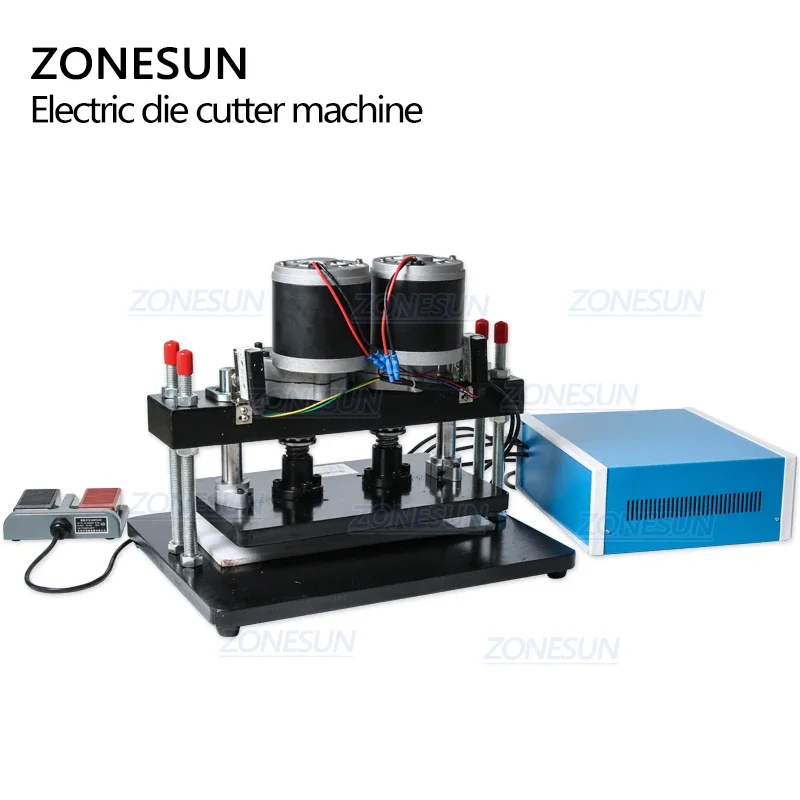 ZONESUN-máquina troqueladora eléctrica de cuero, cortador de molde de papel fotográfico, herramienta de troquelado para corte de cuero, 35x22cm